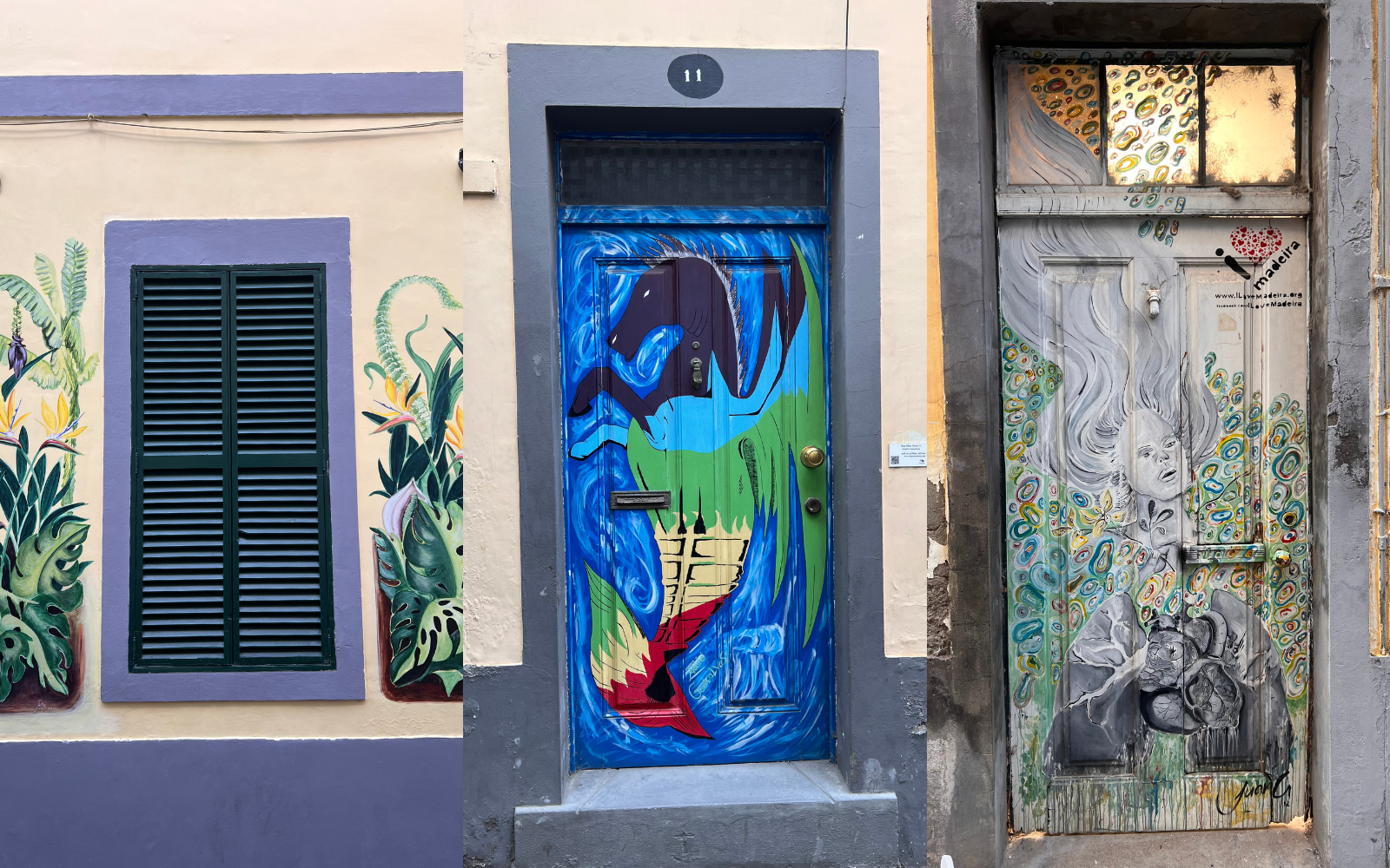 Drzwi na Rua Santa Maria w Funchal, Madera
