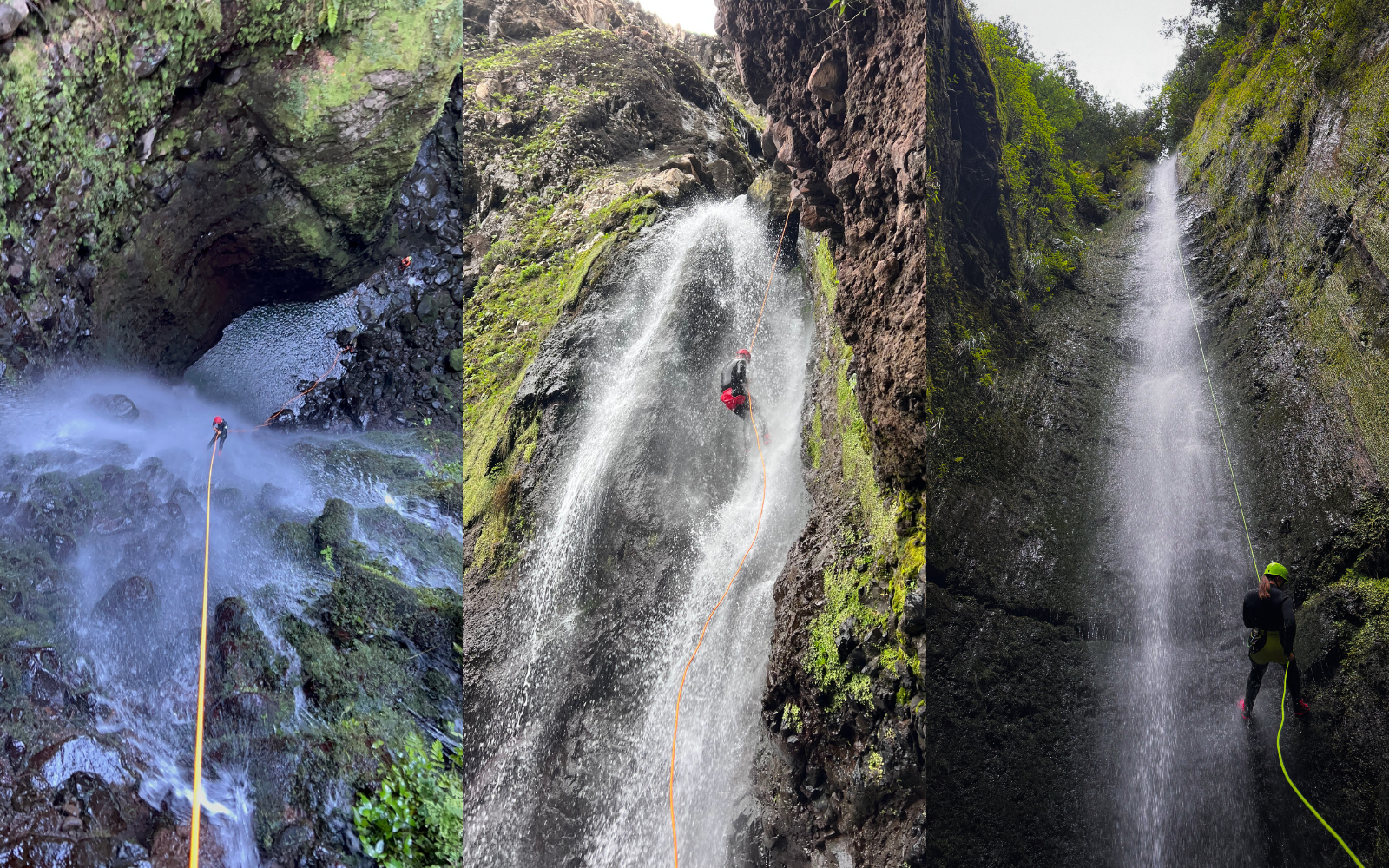 Wysokie wodospady, canyoning na Maderze, wodospady na Maderze